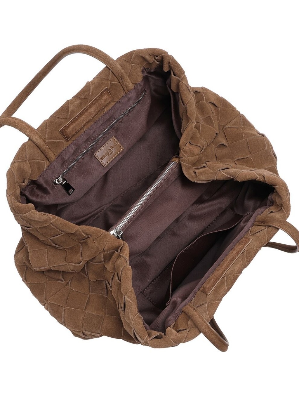 Tiffany & Fred Paris Suede Shoulder Tote Caramel Nwt — image 2 of 3